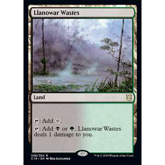 MtG Commander 2019 Rare Llanowar Wastes #258