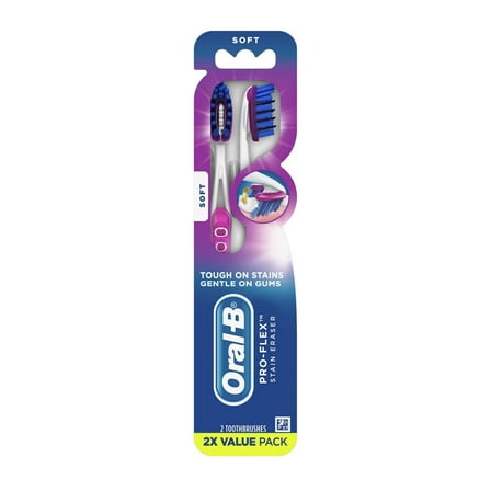 Oral-B Pro-Flex Stain Eraser Toothbrushes - Soft - 2 ct