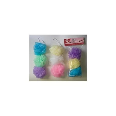 Bulk Buys 3 Piece Bath Sponge In Poly Bag - Case of 72