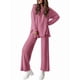 thumbnail image 1 of Conjuntos de Dos Piezas para Mujer, Camisetas de Larga A Juego, Pantalones Anchos y Chándales, Ropa de Otoño. Rosa S, 1 of 10