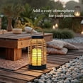 thumbnail image 4 of Handwoven Rattan Lantern Set of 2, Decorative Lanterns with Straw Rope Handle, Ideal Centerpiece for Indoor Outdoor Patio Home Decor, Farmhouse Style Lanterns for All Occasions (Candles Not Included), 4 of 7