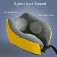 thumbnail image 3 of U-shaped Pillow Memory Foam Travel Pillow Travel Neck Pillow Portable Memory Foam Neck Support Pillow Airplane U-Shaped Neck Support Cushion Soft Lightweight Comfortable Pillow, 3 of 9