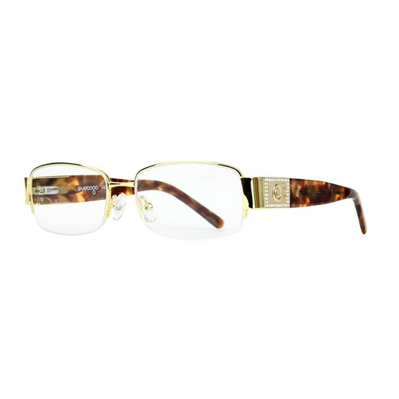 Eyebogo Verona Fashion Reading Glasses Spring Hinge with Crystals (Gold,  2.50)