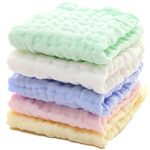 MUKIN Baby Muslin Washcloths Natural Muslin Cotton Baby Wipes Soft