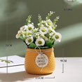 thumbnail image 4 of Flores artificiales falsas, planta artificial de interior pequeña, planta artificial de interior y exterior, decoración de plantas falsas para el hogar, sala de estar, cocina, dorm, 4 of 5