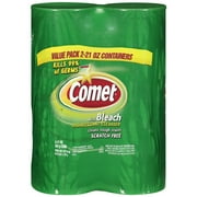 Comet Disinfectant Cleanser With Bleach Value Pack, 21 oz, 2ct