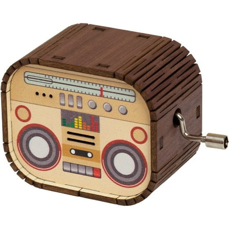 Wooden Music Box Vintage Hand Cranked Music Box Retro Mini Wooden Musical Box Ornament Party Gift For Teens Adults