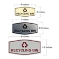 thumbnail image 2 of Fancy Recycling bin Sign (Black / Silver) - Small, 2 of 5