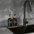 thumbnail image 4 of Glass Soap Dispenser Set, Contains Glass Hand Soap Dispenser and Glass Dish Soap Dispenser. Matte Black Soap Dispenser, 4 of 5