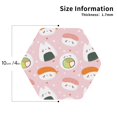 thumbnail image 3 of Disketp Cute Sushi Funny Coasters,6 Pcs Leather Coasters With Holder, Perfect Housewarming Hostess Gifts,Protect Furniture From Water Marks Scratch And Damage, 3 of 9