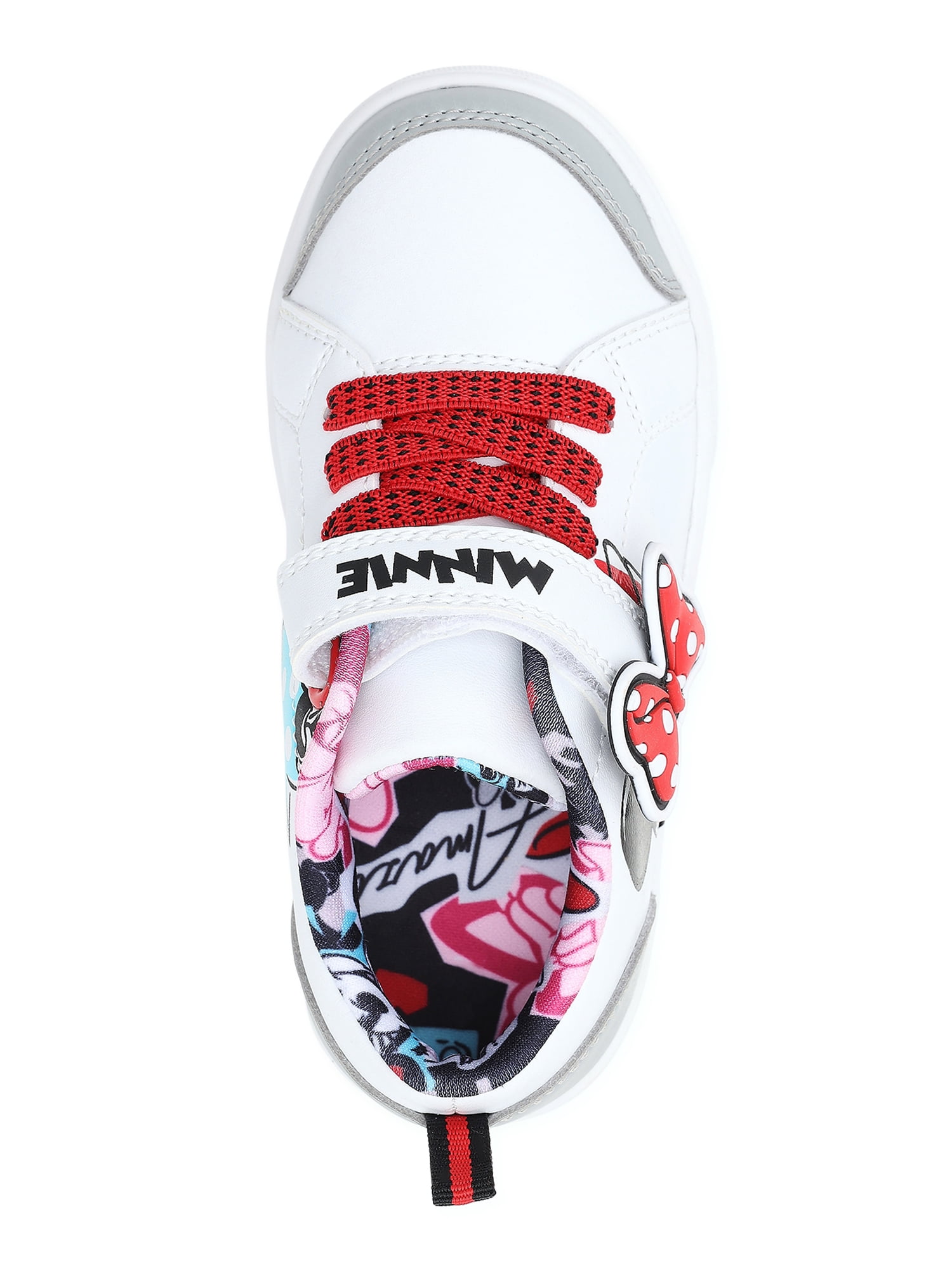 Disney Classic Minnie Mouse Toddler Girl Low Court Sneaker, Sizes 7-12