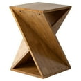 thumbnail image 1 of COZAYH Farmhouse End Table, Square Solid Pedestal Design, for Living Room, Brown, 1 of 8
