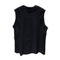 thumbnail image 2 of pstuiky Camisetas sin mangas para hombre, Camiseta deportiva informal de cuello redondo sin mangas de doble capa para hombre Camisas para hombres l, 2 of 5