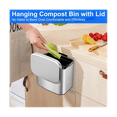 thumbnail image 6 of Hanging Stainless Steel Compost Bin 1.05 Gallon Wall Mounted Trash Can with Lid, Kitchen Cabinet Door Sink Garbage Can, 6 of 7