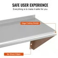 thumbnail image 2 of NSF 60in.x12in. Stainless Steel Shelf, Wall Mounted Floating Shelving 500 lbs Load Commercial Shelves, 2 of 8