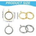 thumbnail image 2 of 4pcs Photo Locket Charms Necklace Round Stainless Steel Locket Pendants Double-Sided Picture Frame Memory Locket Charm with 17.7inch Chain for Wedding Jewellery Making Photo for DIY, 2 of 9