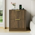 thumbnail image 3 of YouTrend Nightstand Set of 2 with 2 Drawers for Bedroom, Small End Table for Adults, Wooden Storage Cabinet for Living Room, Brown, 3 of 10