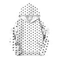 thumbnail image 6 of MKOSPLRT 4-14 Years Girls Polka Dot Print Hoodie Long Sleeve Fleece Lined Casual Pullover with Pockets, 6 of 6