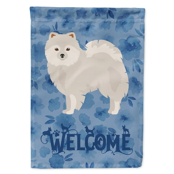 Carolines Treasures CK6006GF Japanese Spitz Welcome Flag Garden Size Small multicolor