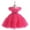Hot Pink, variant on Girls Tulle Flower Girl Dress Elegant Ruffled Tiered Tutu Gown for Wedding Party Birthday