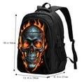 thumbnail image 5 of Daiia Flame Metal Skull Pattern USB Charging Backpack for Men and Women, Anti-Theft Backpack,Travel Backpack,School Backpack,College Backpack,Laptop Backpack, 5 of 7
