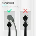 thumbnail image 5 of chalian  Low Profile 6 Ft Flat Plug Extension Cord - 16 AWG 3 Prong Grounded Cable with 3 Outlets, Perfect for Indoor Use, Grey, UL Listed, 5 of 14