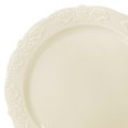 thumbnail image 7 of " OCCASIONS " 100 Plates Pack,(50 Guests) Vintage Wedding Party Disposable Plastic Plates Set -50x10.25'' Dinner + 50x7.5'' Salad/Dessert Plate (Portofino Plain Ivory), 7 of 7