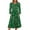 Green, variant on Women's Christmas Printed Fashionable Loose Round-Neck Dress, Holiday Print, Casual Wear, Retro Style, Comfort Fit, Everyday Dress, Festive,Black,2XL