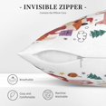 thumbnail image 5 of Square Throw Pillow Covers with Core, Animal Christmas Hand Drawn Pillows for Sofa Beds, 16"x16", 5 of 9