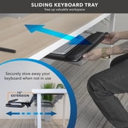 Mount-It! Full Motion Under Desk Keyboard Tray with Soft Gel Mouse Pad, Ergonomic