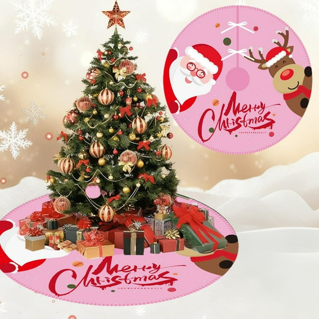 Falda de árbol Clot H, adornos navideños, vestido para árbol de Navidad, decoración de copos de nieve de Papá Noel, vestido para árbol de Navidad, crear una exquisita decoración para la base del árbol