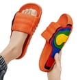 thumbnail image 4 of Mens Slippers,Men Slippers EVA Thick Sole Lightweight Comfort Summer Slippers for Outdoor Indoor Casual Wear,Slippers for Men,Orange,3.5, 4 of 9