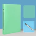 thumbnail image 1 of HUASHENG 3 Holes Round Ring View Plastic Cover Refillable Notebook Journal File Folder Loose Sheet Protector/DIY Scrapbooking/ Cover Protector, 1 of 1