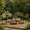 thumbnail image 3 of Garvee Paquete de 4 Sillas de Comedor para Exterior 20,67 x 22,83 x 33,07", Negro y Marrón, 3 of 9