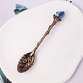 thumbnail image 4 of Mini Spoons, Coffee Espresso Spoon, Vintage Tea Spoon, Vintage Flower Carving Tea Coffee Dessert Spoon, Long Handle with Faux Crystal, Spoon Dinnerware for Tea & Cake Serving, 1Pc(Gold,4.3x1.1"), 4 of 9