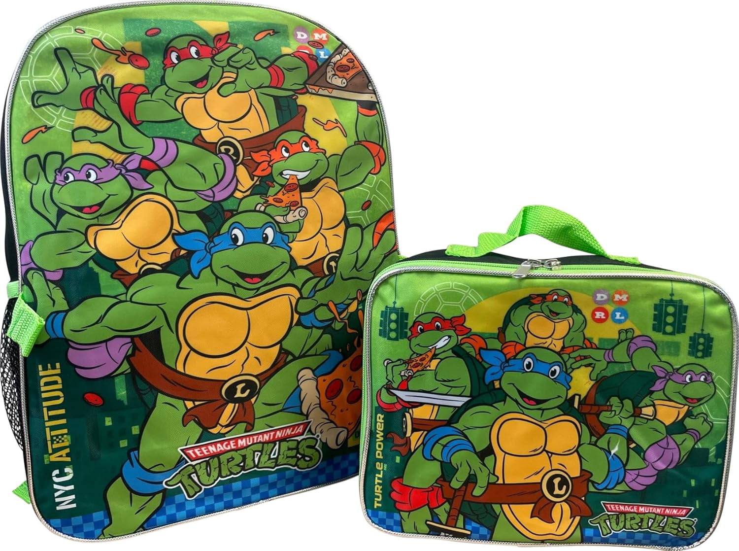 Teenage Mutant Ninja Turtles Backpack 16" & Detachable Lunch Bag
