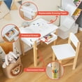 thumbnail image 5 of Spaco Kids Art Table and Chair Set with Drawer Paper Roll and 2 Markers-White, Toddler Table and Chair Set for Arts & Crafts, Snack Time, Homeschooling, Homework, 5 of 7