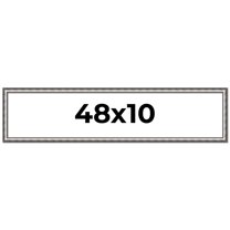 48x10 Frame Silver Real Wood Picture Frame Width 1.125 Inches | Interior Frame Depth 0.5 Inches |
