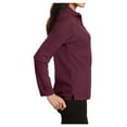 thumbnail image 4 of Womens Silk Touch Long Sleeve Cotton/Polyester Polo Shirt Burgundy x-small, 4 of 6