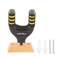 thumbnail image 2 of Solid Wood Guitar Holder, Bass Wall Hook Holder Instrument Accessory Simple Structure  For Beginner For Music Lovers, 2 of 8