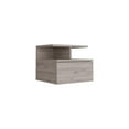 thumbnail image 4 of Pemberly Row Contemporary Floating Nightstand Engineered Wood Light Gray, 4 of 5