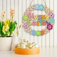 thumbnail image 6 of Easter Decoration Door Hanging, 10.6" Wooden Wreath Pendant for Front Porch and Holiday Decor, Seasonal Welcome Sign, 6 of 6