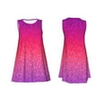 thumbnail image 7 of Daiia Light Purple Glitter Print Women's Dresses 2025 Trendy Short sleeve Dresses Casual Baggy Flowy Maxi Sun Dresses, 7 of 7