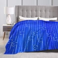 thumbnail image 6 of YFYANG Anti-Pilling Ultra-Soft Micro Fleece Cover Blanket for Bed Sofa, Blue Line Love Throw Blanket for All Seasons, 80"x60", 6 of 9