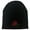 Black, variant on Red Rose Embroidery Short Beanie - White