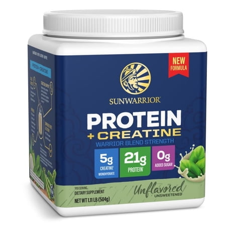 Sunwarrior US Warrior Blend Strength + Creatine Unflavored 504g (14 srv)