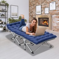 MOPHOTO Folding Camping Cots for Adults, Folding Cots Portable, Heavy Duty Sleeping Cots, W/Carrying Bag