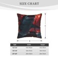 thumbnail image 4 of Fotbe Red Moon Shark Sailboat Pattern Velvet Decorative Throw Pillow Covers with Elegant Piping, Soft Plush Cushion Cover for Sofa, Bed, Car, Office-16"x16", 4 of 8
