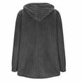 thumbnail image 5 of Lixiuxyad Fuzzy Hooded Jacket Women's Jacket Winter Warm Soft Hooded Coat Long Sleeve Button Front Loose Fit Casual Outerwear For Daily Wear Gray, 5 of 6