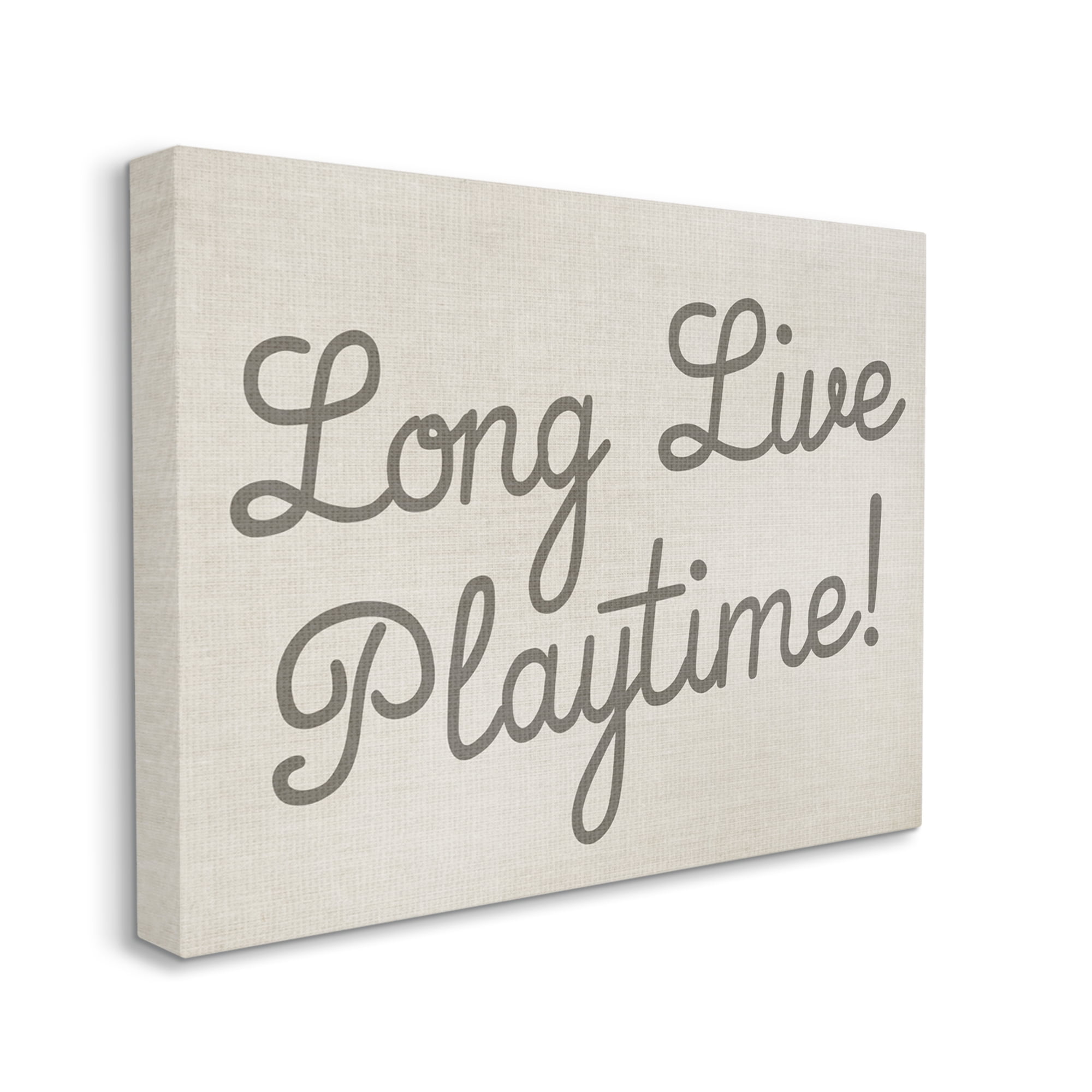 Stupell Industries Long Live Playtime Inspirational Painting Gallery Wrapped Canvas Art Print Wall Art, 30 x 24
